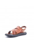 Man sandal in faux leather