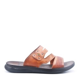 Man sandal in faux leather