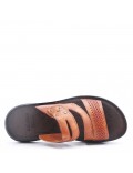 Man sandal in faux leather