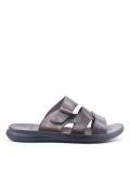 Man sandal in faux leather