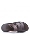 Man sandal in faux leather