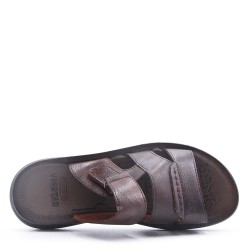 Man sandal in faux leather