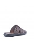 Man sandal in faux leather