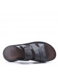 Man sandal in faux leather