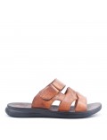 Man sandal in faux leather