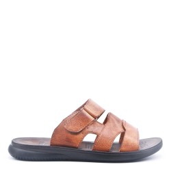 Man sandal in faux leather