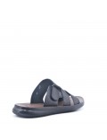 Man sandal in faux leather