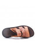 Man sandal in faux leather