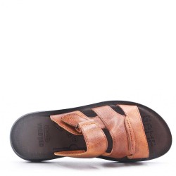 Man sandal in faux leather