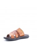 Man sandal in faux leather