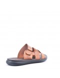 Man sandal in faux leather