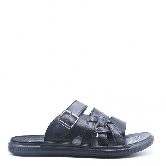 Man sandal in faux leather