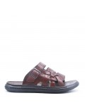 Man sandal in faux leather