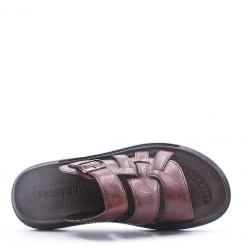 Man sandal in faux leather