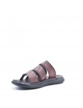 Man sandal in faux leather