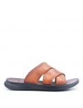 Man sandal in faux leather