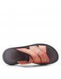 Man sandal in faux leather