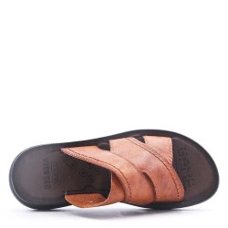 Man sandal in faux leather