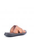 Man sandal in faux leather