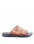 Man sandal in faux leather