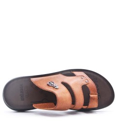 Man sandal in faux leather