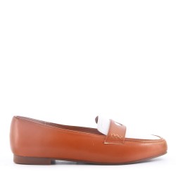 Large size 38-43 - Flat faux leather mocassin for women