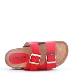 Claquette enfant en simili cuir