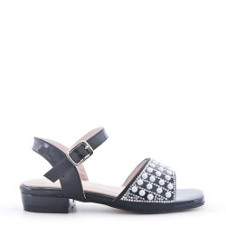 Girl's faux leather sandal