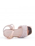 Sandale fille en simili cuir