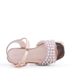 Sandale fille en simili cuir