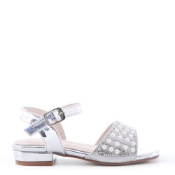 Sandale fille en simili cuir