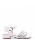 Girl's faux leather sandal