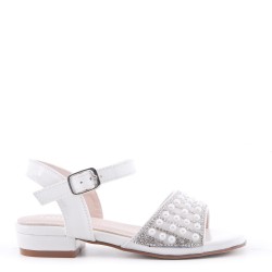 Sandale fille en simili cuir