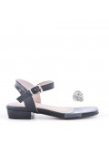 Girl's mixed materials sandal