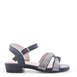 Girl's faux leather sandal