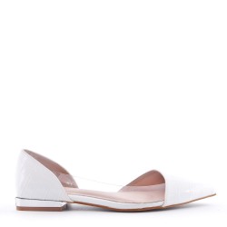 Ballerine en mix matières pour femme