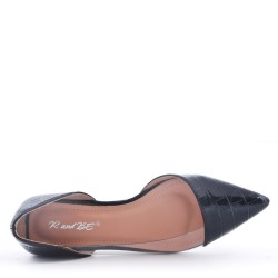 Ballerine en mix matières pour femme
