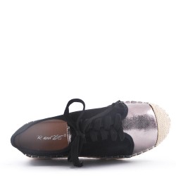 Faux suede espadrilles for women