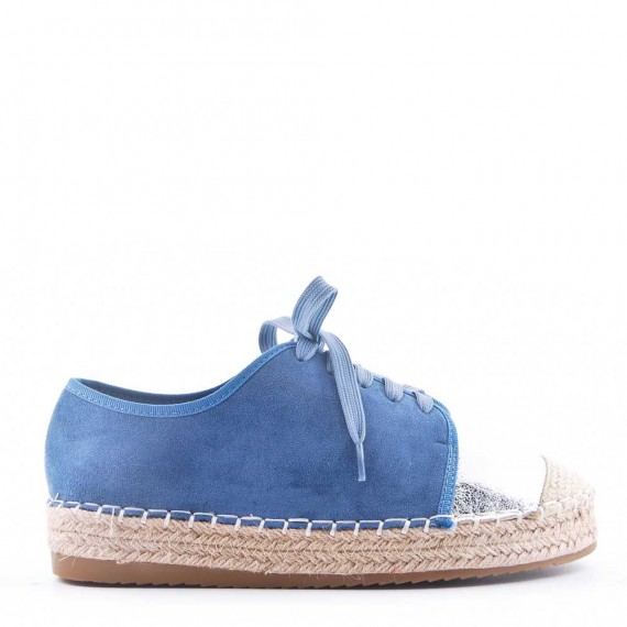 Faux suede espadrilles for women