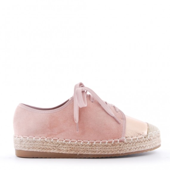 Faux suede espadrilles for women