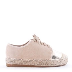 Faux suede espadrilles for women