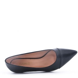 Large size 38-43 Low-heel faux leather pumps for women