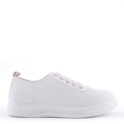 Women's faux leather sneaker