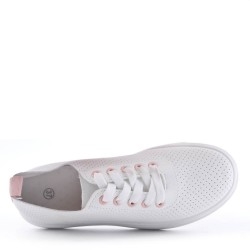 Women's faux leather sneaker