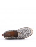 Men's textile moccasin