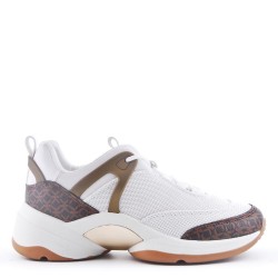 Basket mix matière à lacet pour femme