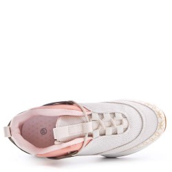 Basket mix matière à lacet pour femme