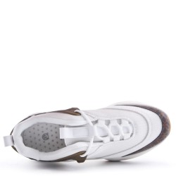Basket mix matière à lacet pour femme
