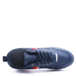 Zapatilla deportiva de piel sintética con cordones para hombre