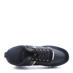 Men's faux leather lace-up sneaker